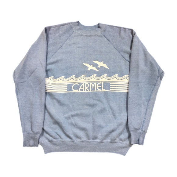 crazy shirts Other - Vintage Crazy Shirts Sweatshirt Mens Large Blue Carmel Seagull Waves 1970s